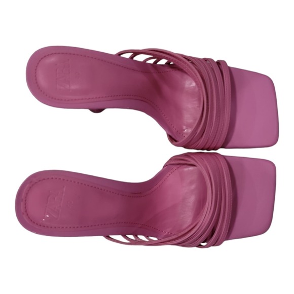 Zara Pink Slip On High Heel Sandal - Picture 3 of 6